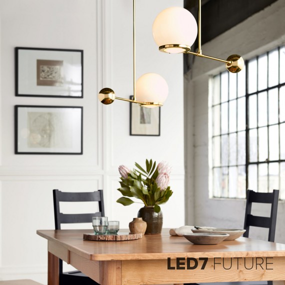 O&G Contrapesso - 8 Globe Led Pendant